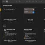 Một bộ sưu tập các ghi chú lộn xộn trong ứng dụng Apple Notes, minh họa sự thiếu tổ chức thông tin cá nhân.