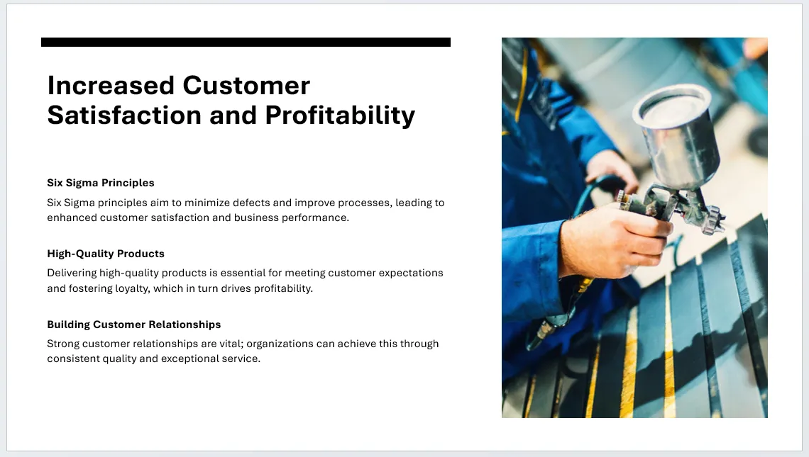 Một slide được thiết kế bởi Copilot trong PowerPoint với phong cách tối giản