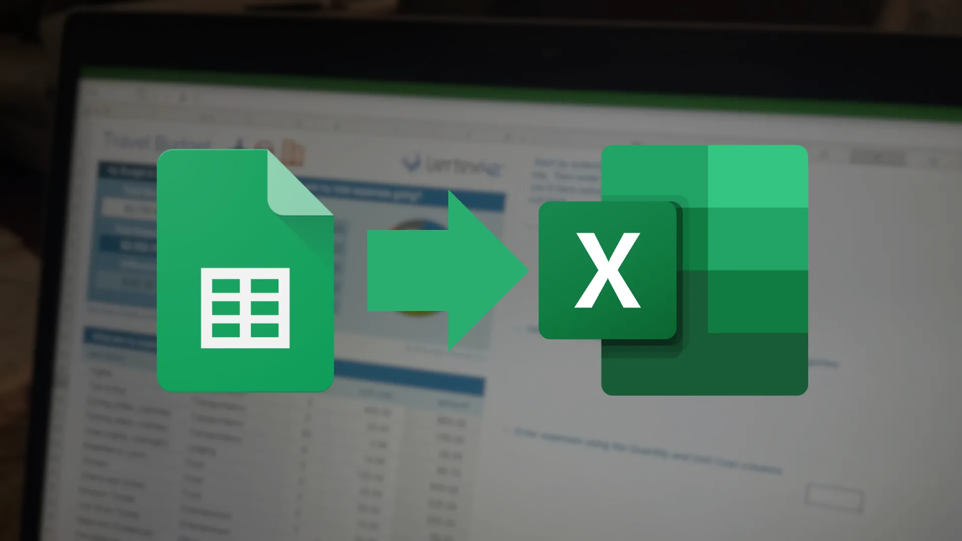 Mũi tên chỉ từ Google Sheets đến Excel minh họa quy trình làm việc tích hợp
