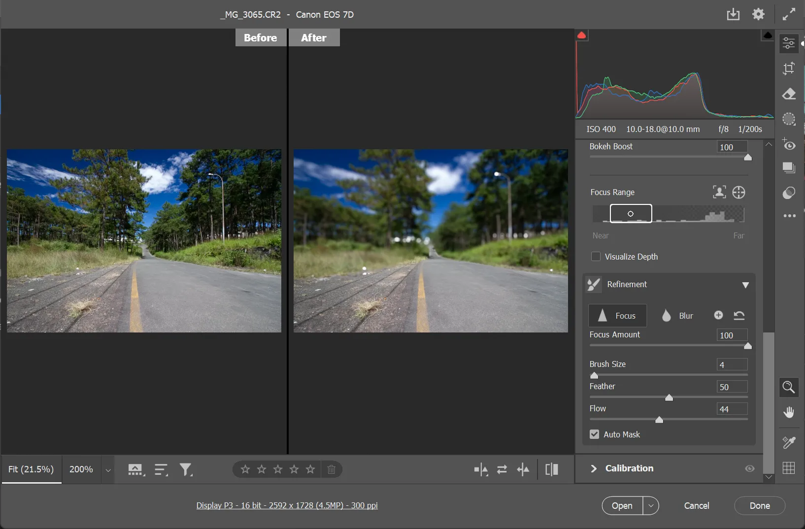 Nâng cao chiều sâu trong ảnh phong cảnh bằng Lens Blur Photoshop