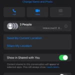Nút Rời khỏi cuộc hội thoại trong nhóm iMessage trên iPhone