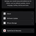 Phần Cài đặt chung trong ứng dụng Cài đặt trên iPhone