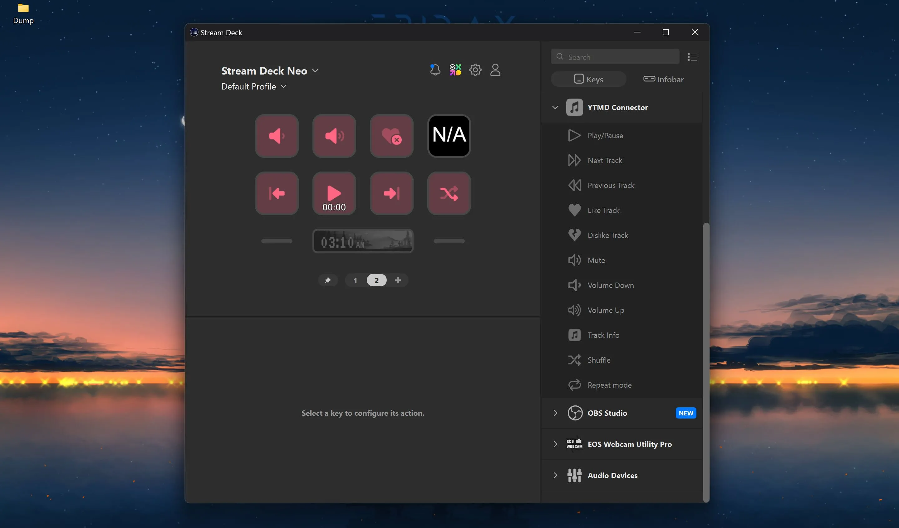 Plugin YTMD Stream Deck hiển thị điều khiển nhạc trên màn hình Windows