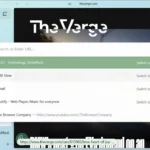 Quản lý tab trên Arc browser với thanh sidebar dọc và tùy chọn chuyển đổi tab