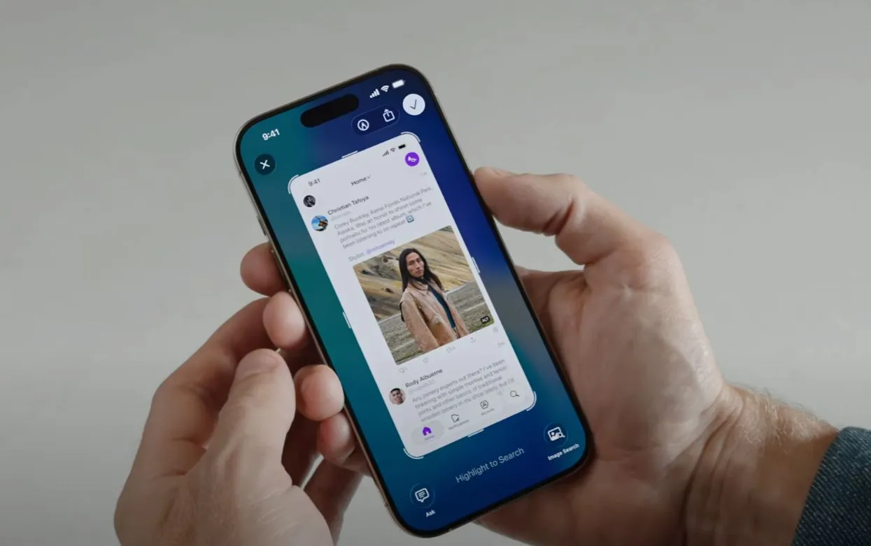 Sử dụng tính năng Trí tuệ Hình ảnh trên màn hình để tìm kiếm vật thể trong iOS 26