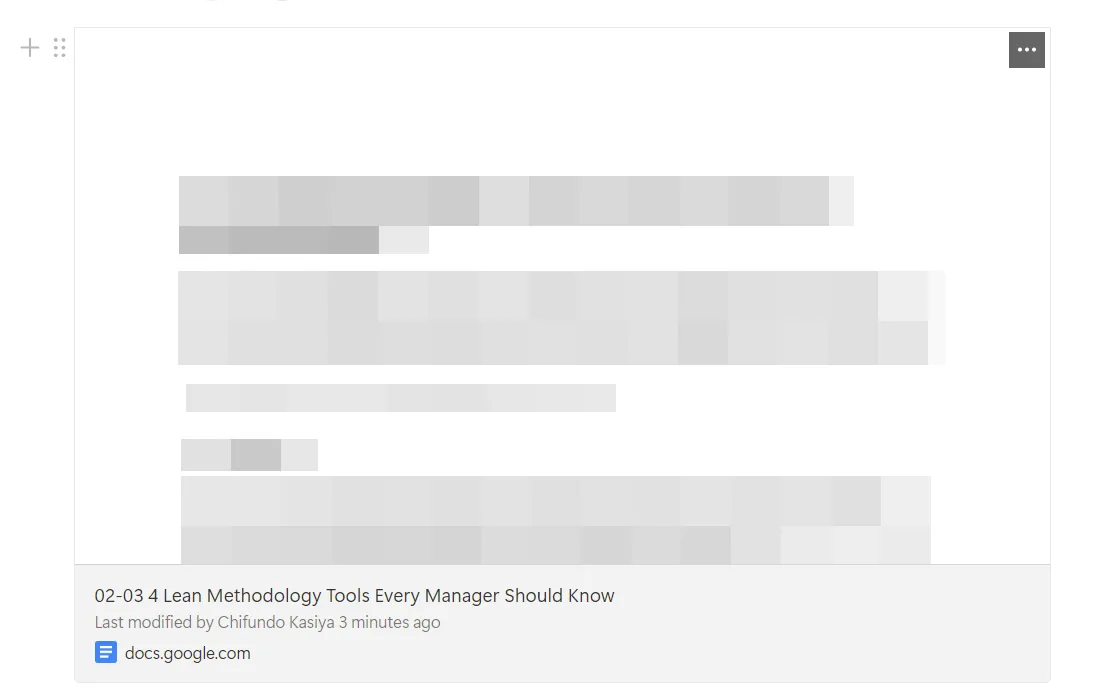 Tài liệu Google Docs được nhúng và xem trước trong Notion