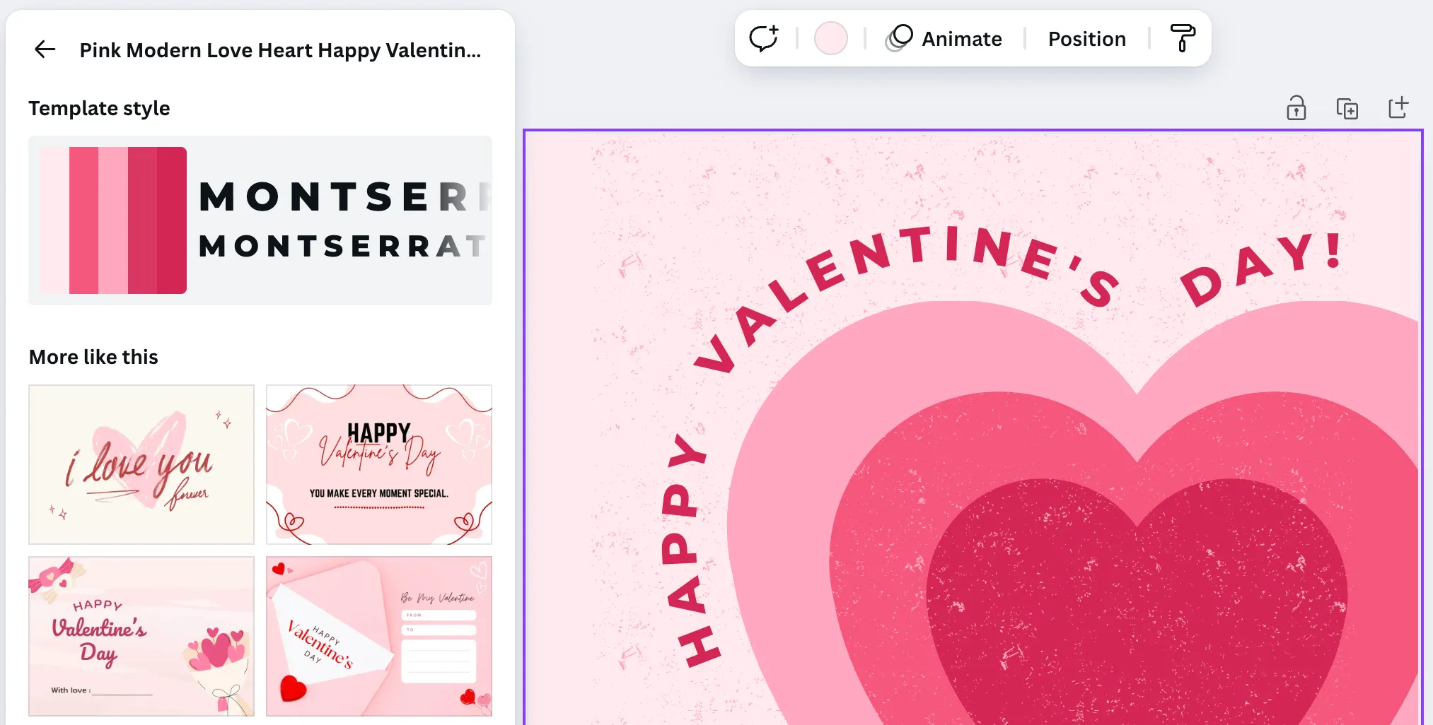 Tạo thiệp chúc mừng Valentine độc đáo trên Canva