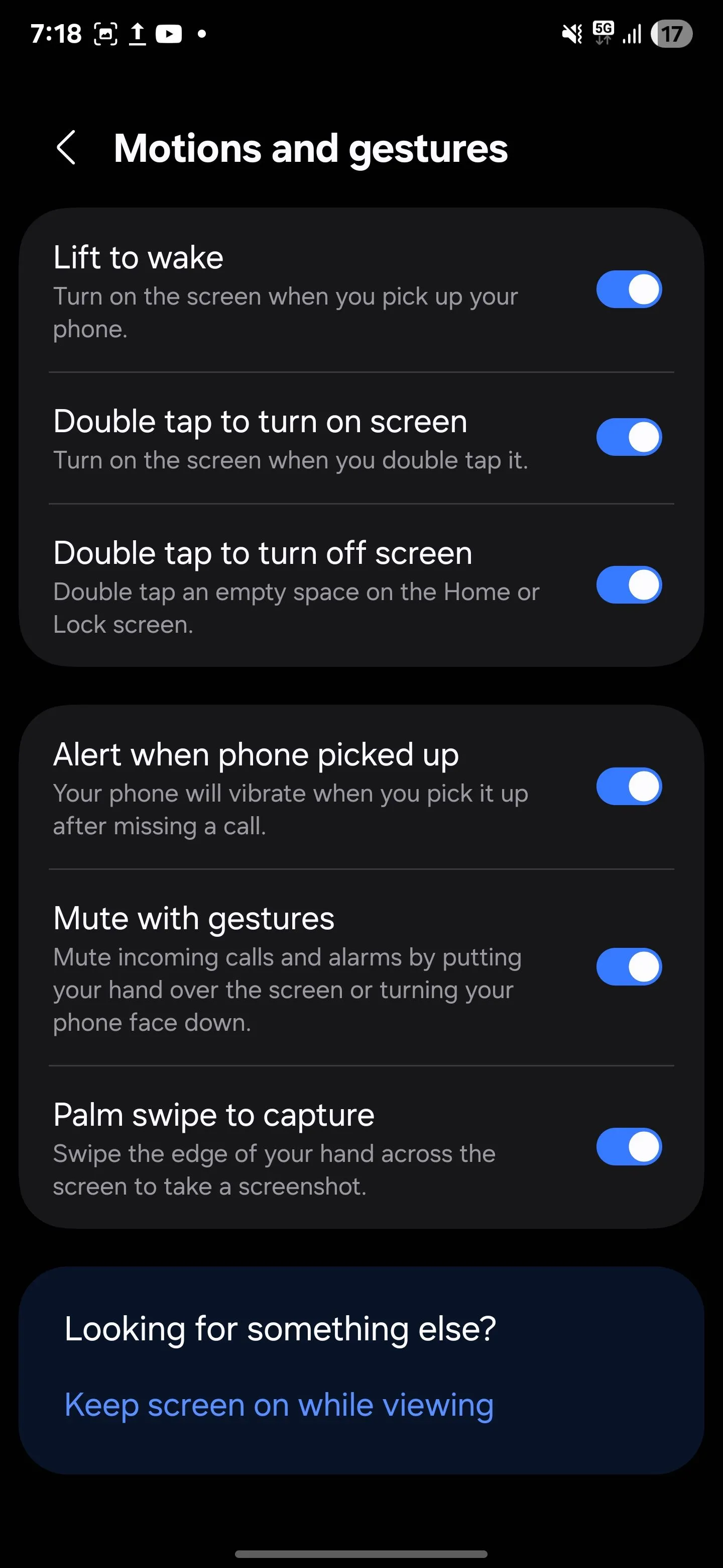 Tắt tính năng Nâng để đánh thức màn hình trong cài đặt Samsung giúp tiết kiệm pin