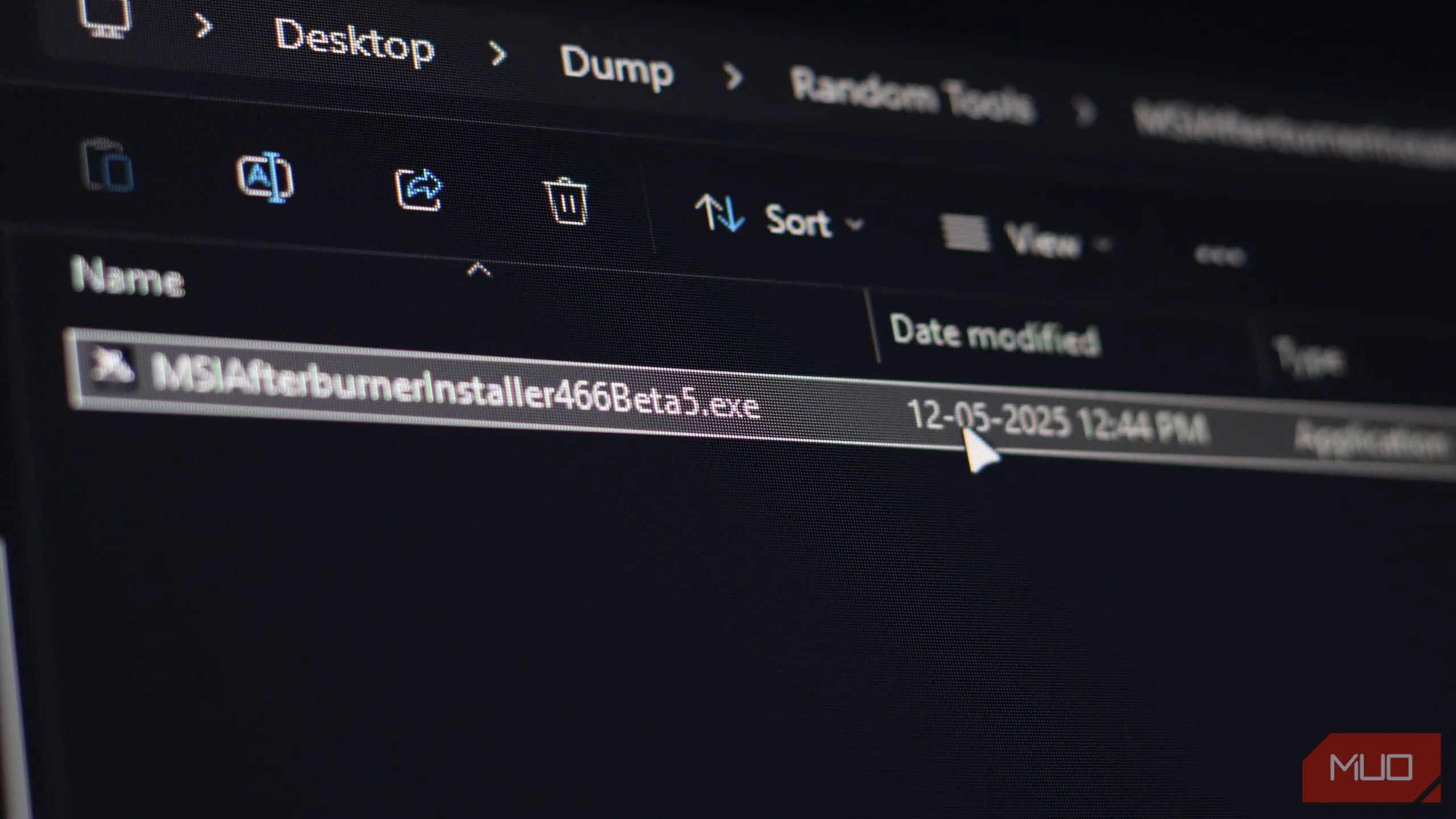 Tệp thực thi .exe trong File Explorer của Windows