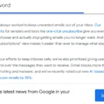 Thanh thông báo mời đăng ký nhận bản tin từ Google The Keyword