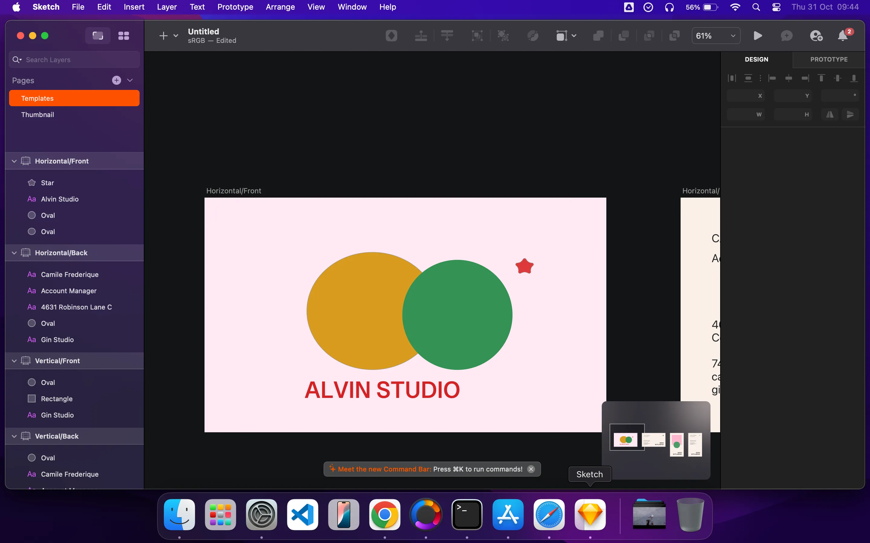 Thao tác thiết kế đồ họa trong ứng dụng Sketch dành cho macOS