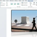 Thẻ Định dạng Ảnh (Picture Format) trong Microsoft Word hiển thị các tùy chọn chỉnh sửa hình ảnh nâng cao.