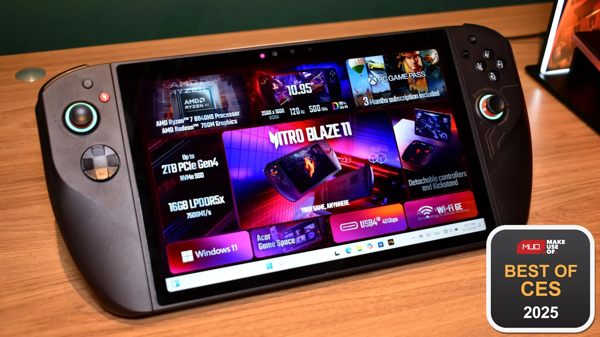 Thiết bị chơi game cầm tay Acer Nitro 11 vừa đoạt giải thưởng tại CES 2025