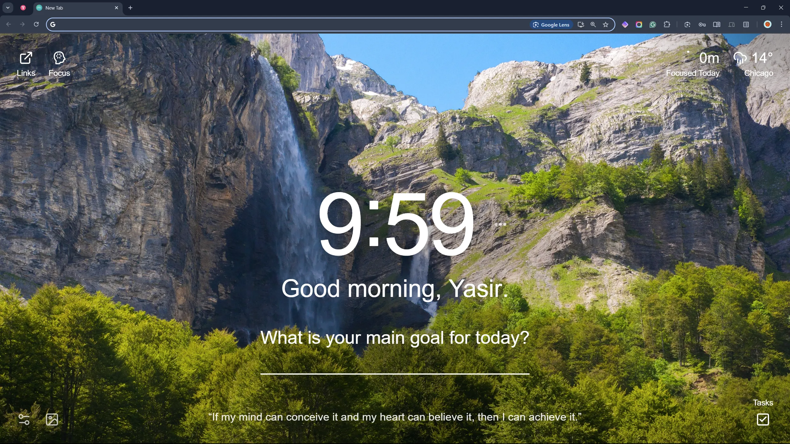 Thiết lập trình duyệt Google Chrome tối giản với trang tab mới Momentum