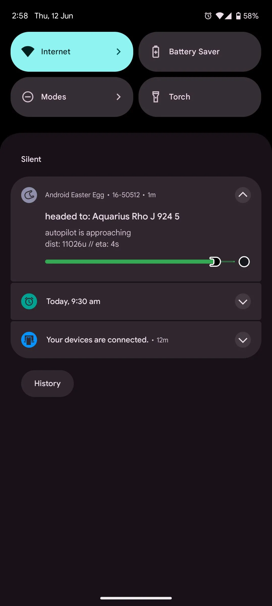 Thông báo Easter Egg của Android 16