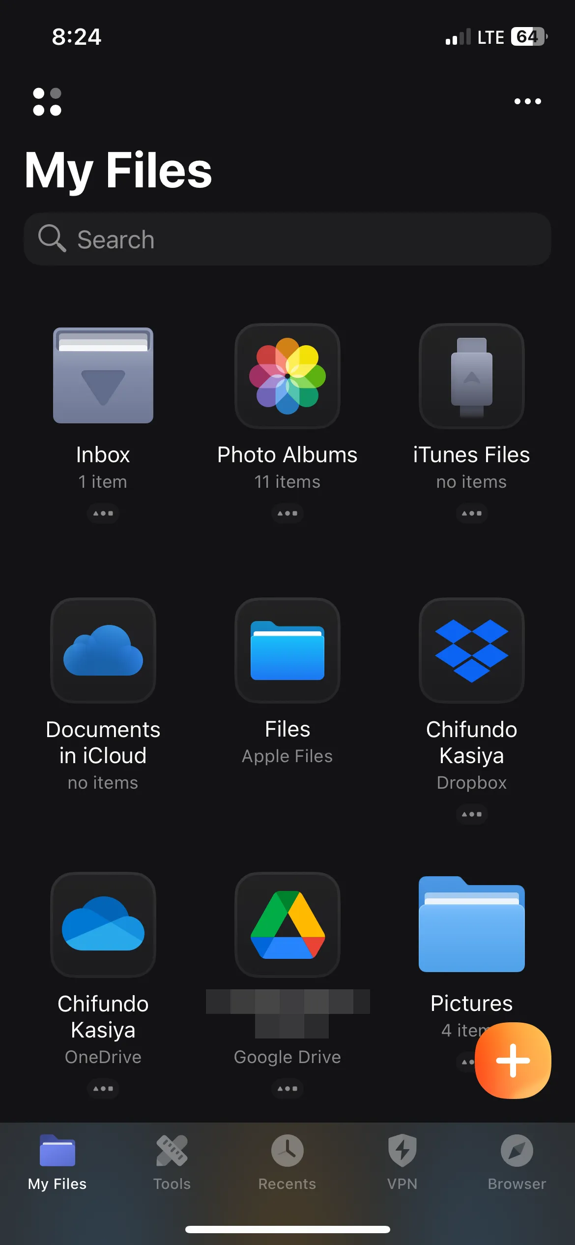 Thư mục của tôi trong ứng dụng Tệp và Documents trên iPhone.