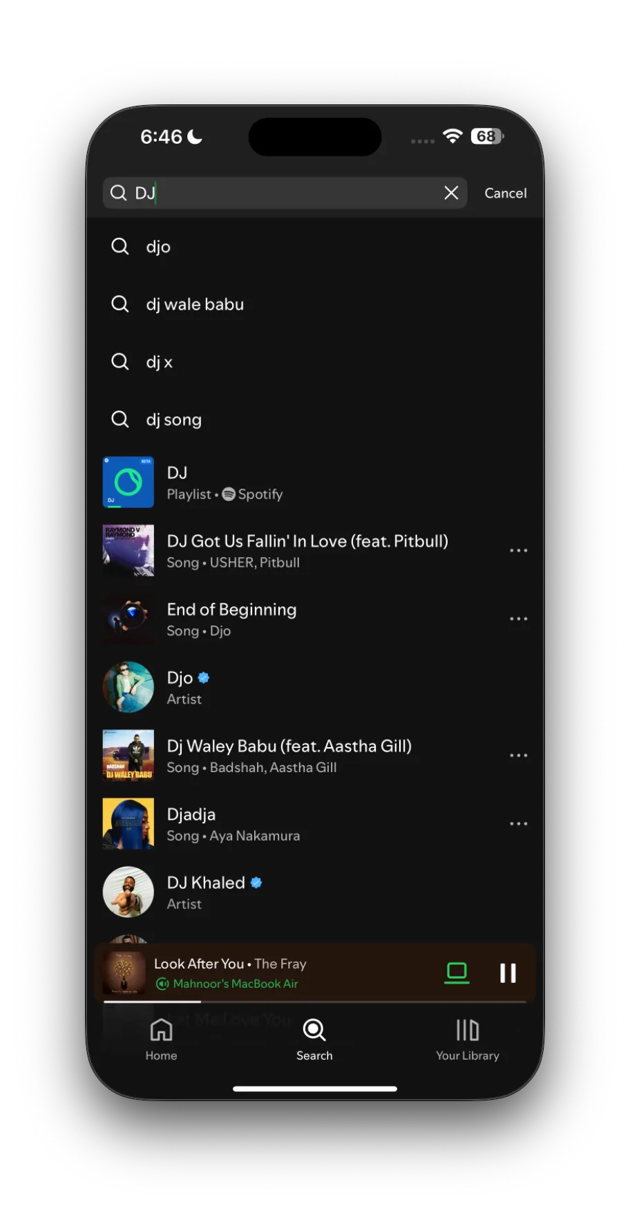 Tìm kiếm DJ trong ứng dụng Spotify