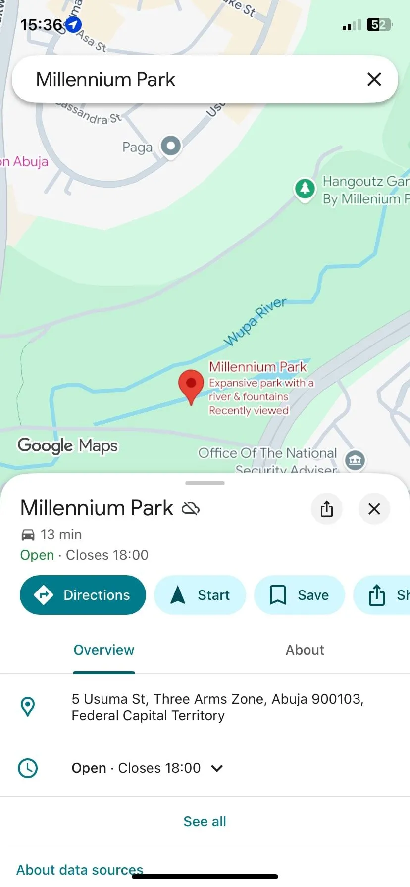 Tìm kiếm ngoại tuyến trên Google Maps