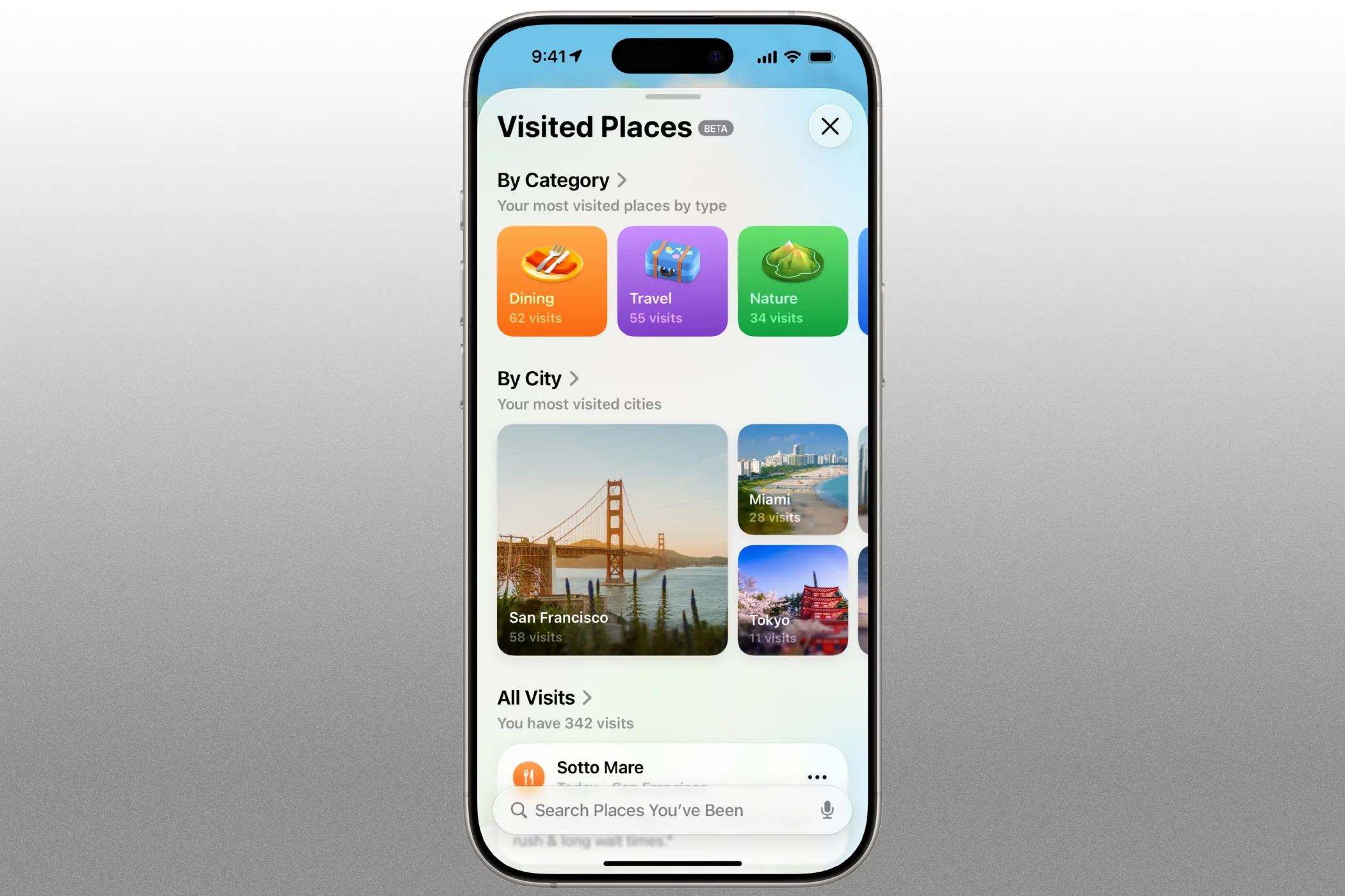 Tính năng Địa điểm đã ghé thăm (Visited Places) trên Apple Maps của iOS 26