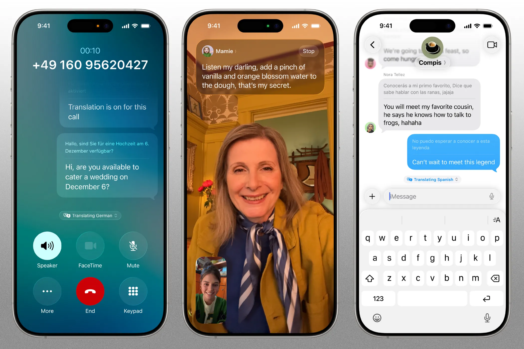 Tính năng Dịch thuật trực tiếp (Live Translation) trên cuộc gọi, FaceTime và tin nhắn trong iOS 26