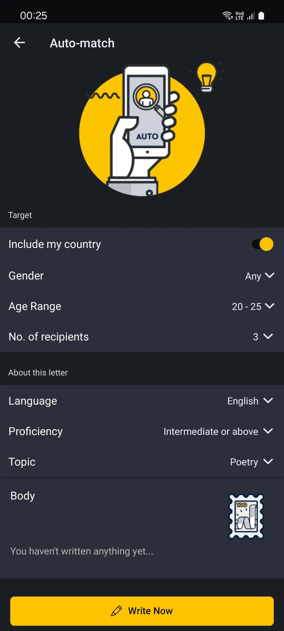 Tính năng tự động ghép đôi (Auto-match) để khám phá bạn bè mới trên Slowly