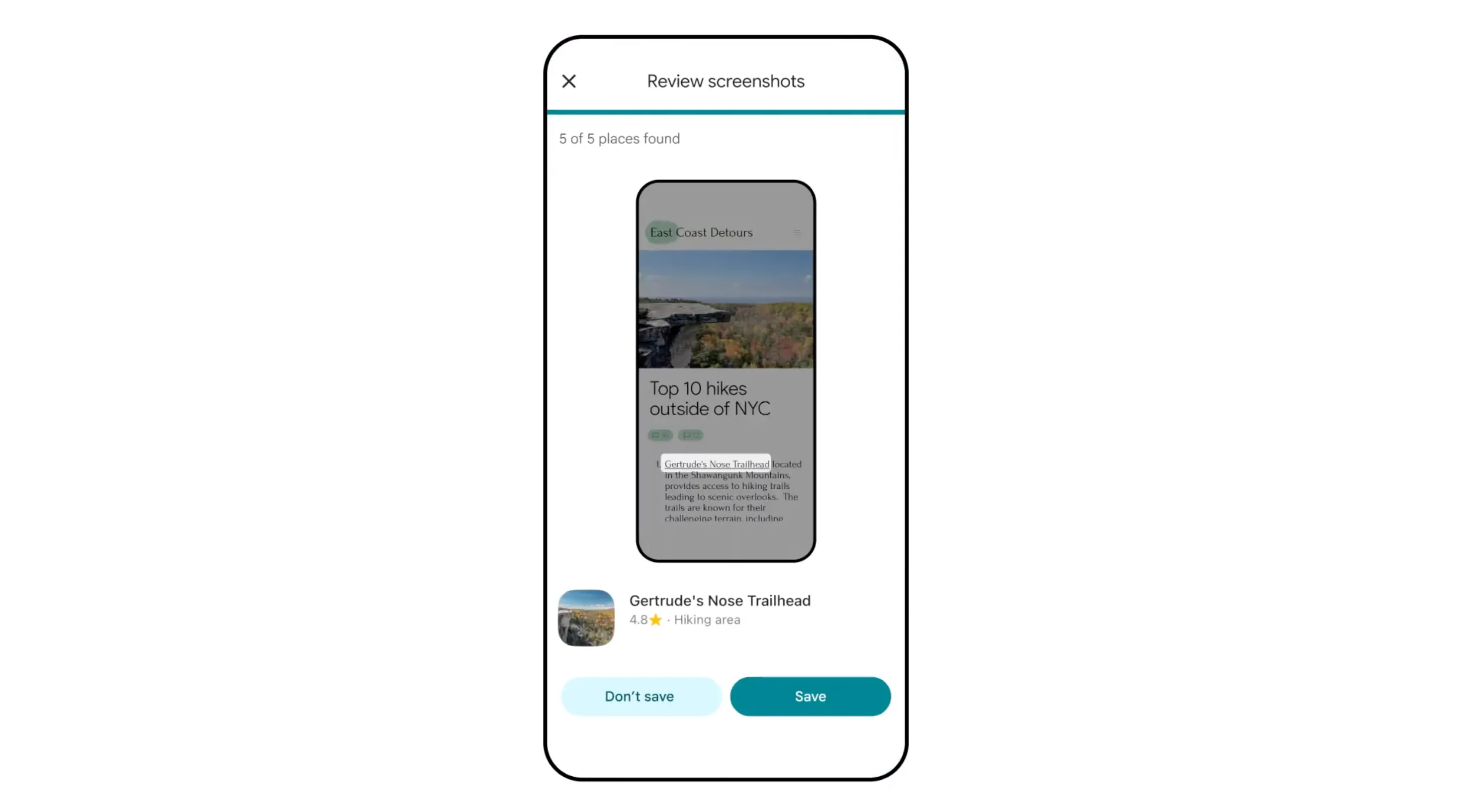 Tính năng xem lại ảnh chụp màn hình trong Google Maps