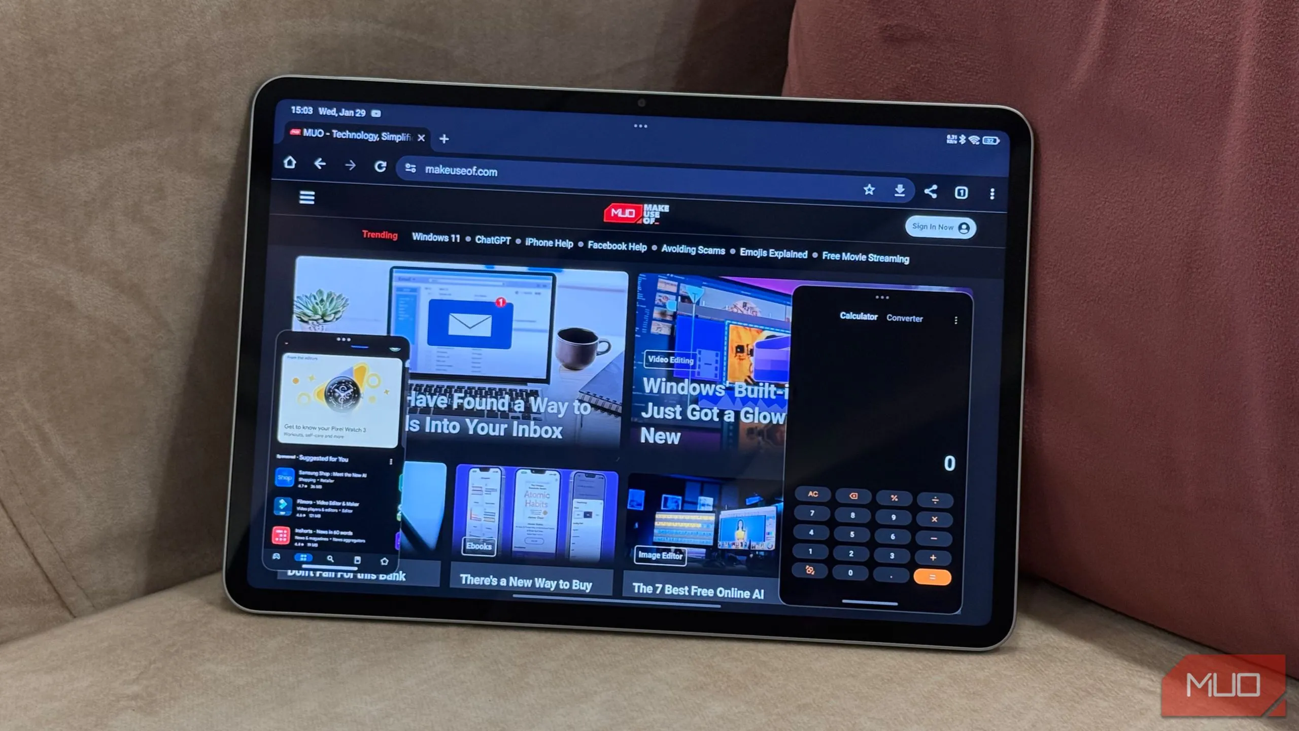 Trải nghiệm đa nhiệm trên máy tính bảng Android Xiaomi Pad 7 với nhiều cửa sổ