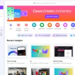 Trang chủ Canva khi đã đăng nhập tài khoản