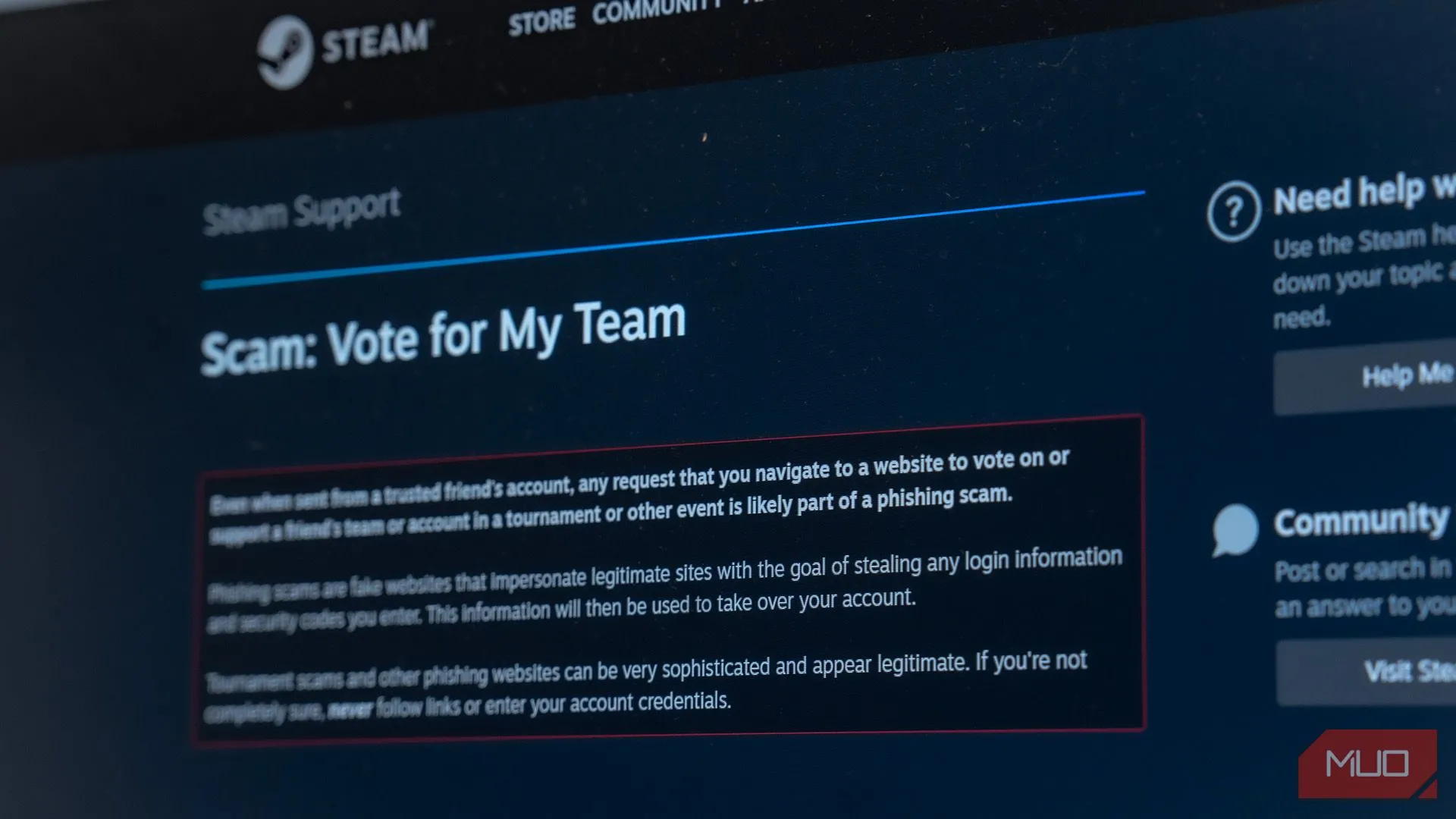 Trang hỗ trợ Steam về các loại lừa đảo trực tuyến
