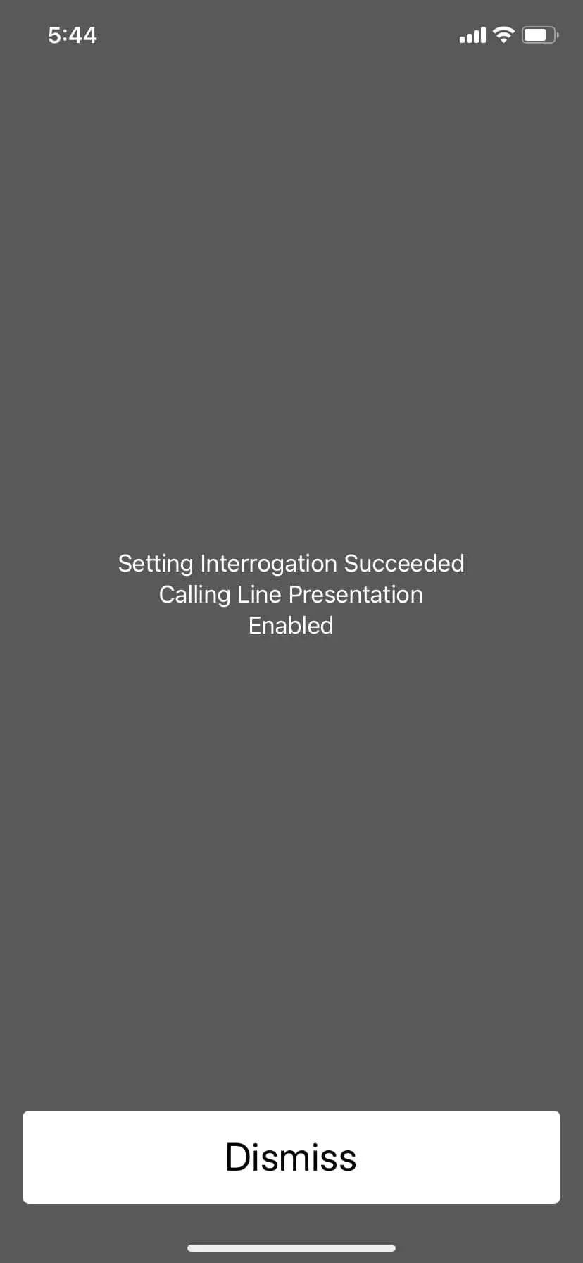 Trạng thái hiển thị số người gọi (CLIP) trên iPhone được hiển thị qua mã USSD