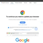 Trang thông báo cập nhật Google Chrome giả mạo trên website bị tấn công
