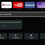 Trình duyệt đang mở trên Smart TV