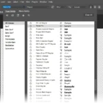 Trình duyệt font Adobe Photoshop với các tùy chọn xem trước và lọc