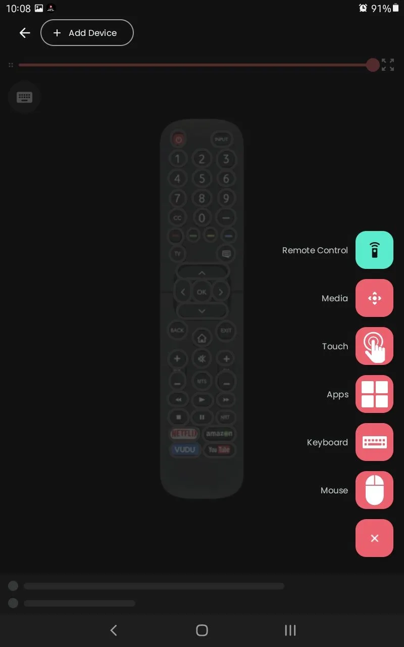 Tùy chọn giao diện remote trong ứng dụng Remote cho Hisense Smart TV