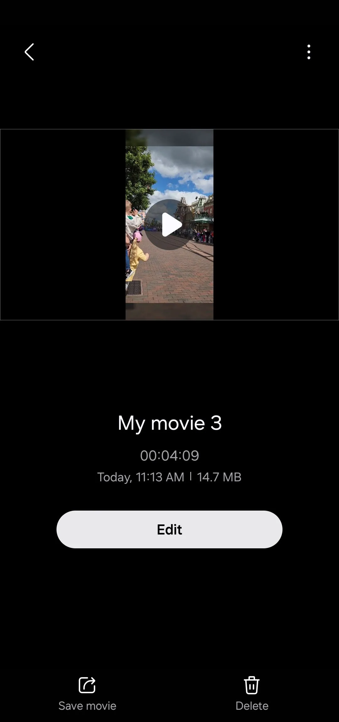 Tùy chọn lưu dự án trong Samsung Studio trên điện thoại Galaxy
