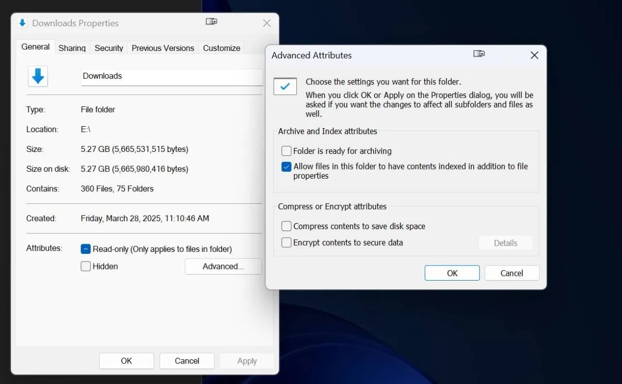 Tùy chọn nén file trong File Explorer trên Windows 11