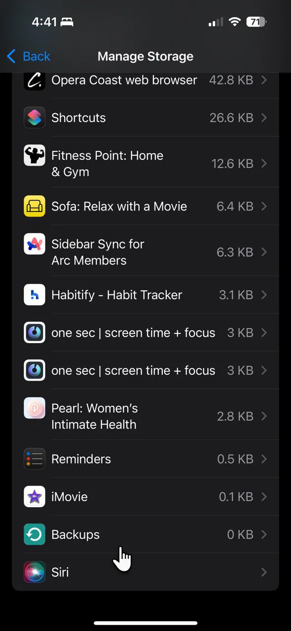 Tùy chọn Sao lưu iCloud trong Cài đặt