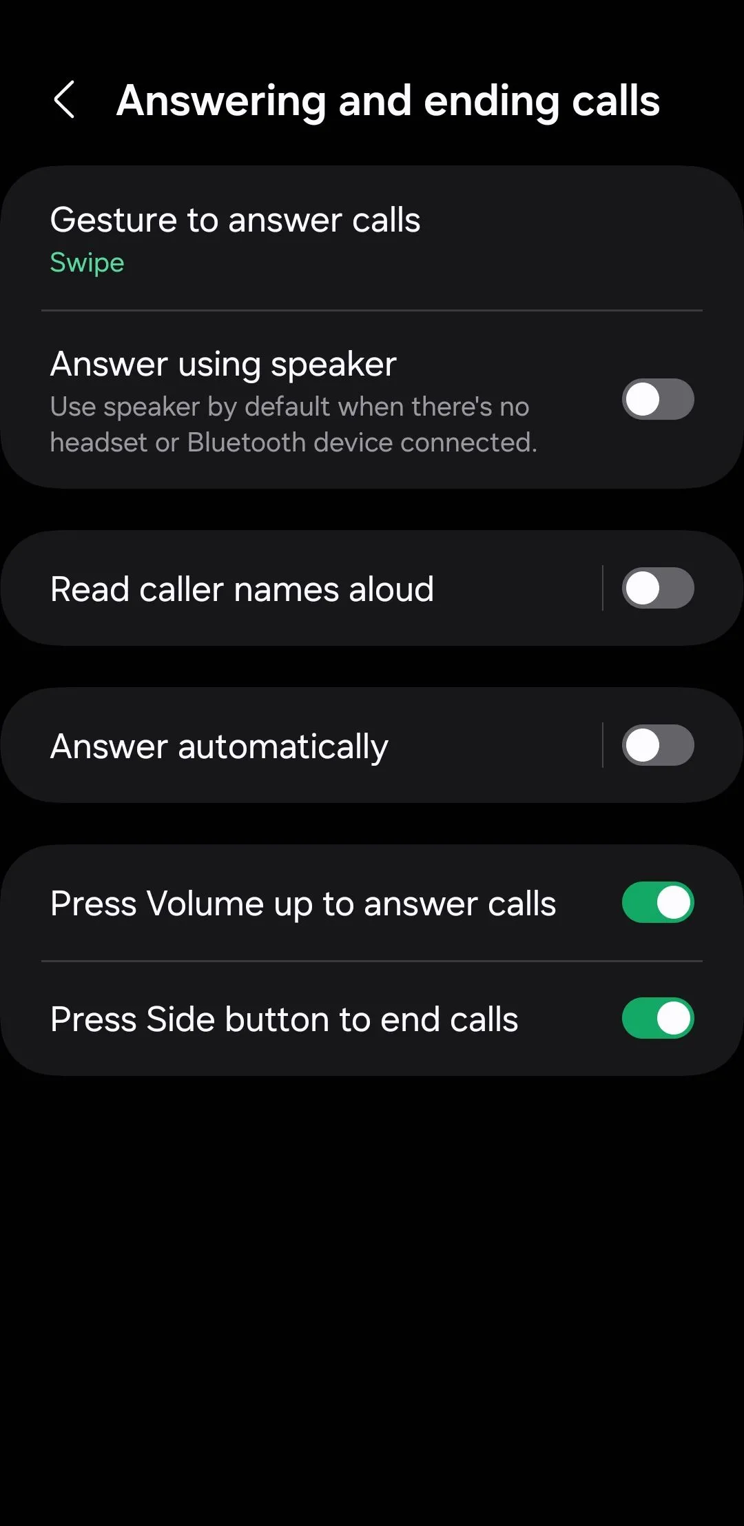 Tùy chọn trả lời và kết thúc cuộc gọi bằng nút vật lý trên điện thoại Android