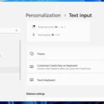 Tùy chọn tùy chỉnh phím Copilot trong cài đặt Windows 11