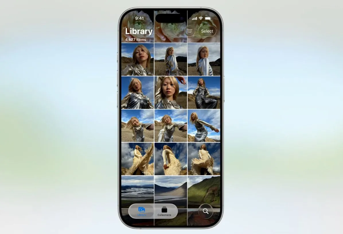 Ứng dụng Ảnh được cải tiến trên iOS 26 với hai tab Thư viện và Bộ sưu tập riêng biệt