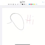 Ứng dụng Nebo trên iPad với giao diện ghi chú viết tay, hiển thị khả năng chuyển đổi chữ viết.