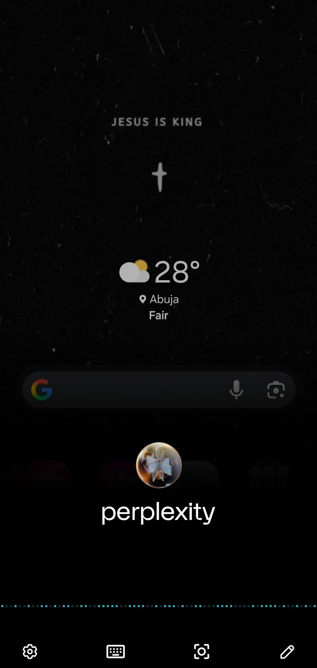 Ứng dụng Perplexity AI trên màn hình chính của smartphone