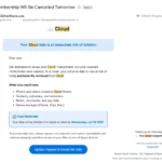 Ví dụ email lừa đảo giả mạo dịch vụ lưu trữ đám mây