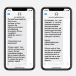 Ví dụ tin nhắn lừa đảo smishing iMessage từ Bleeping Computer