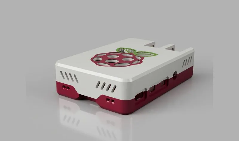 Vỏ case Raspberry Pi không cần ốc vít, một sản phẩm điển hình có thể thiết kế bằng phần mềm 3D trên Raspberry Pi 5