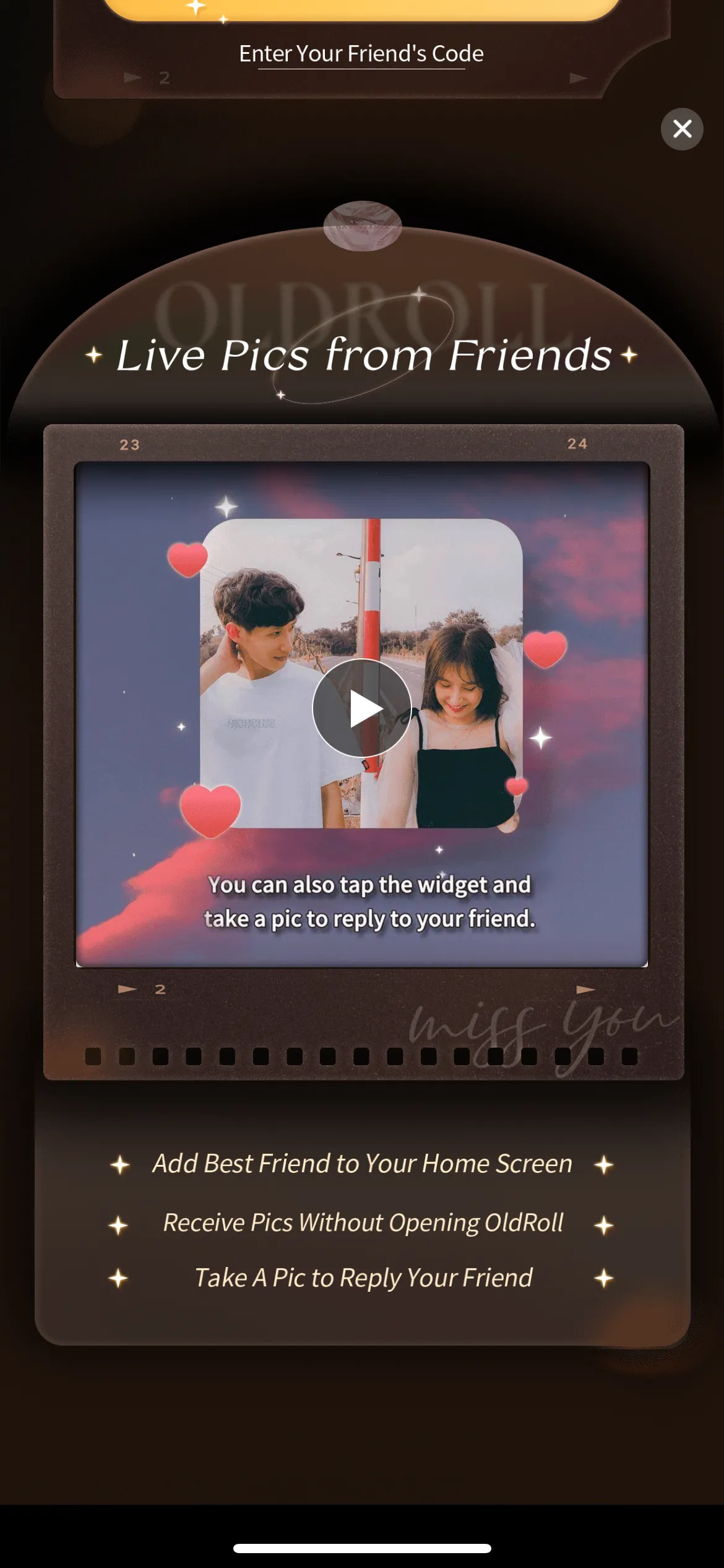 Widget chia sẻ ảnh &quot;Post Office&quot; trên màn hình chính OldRoll