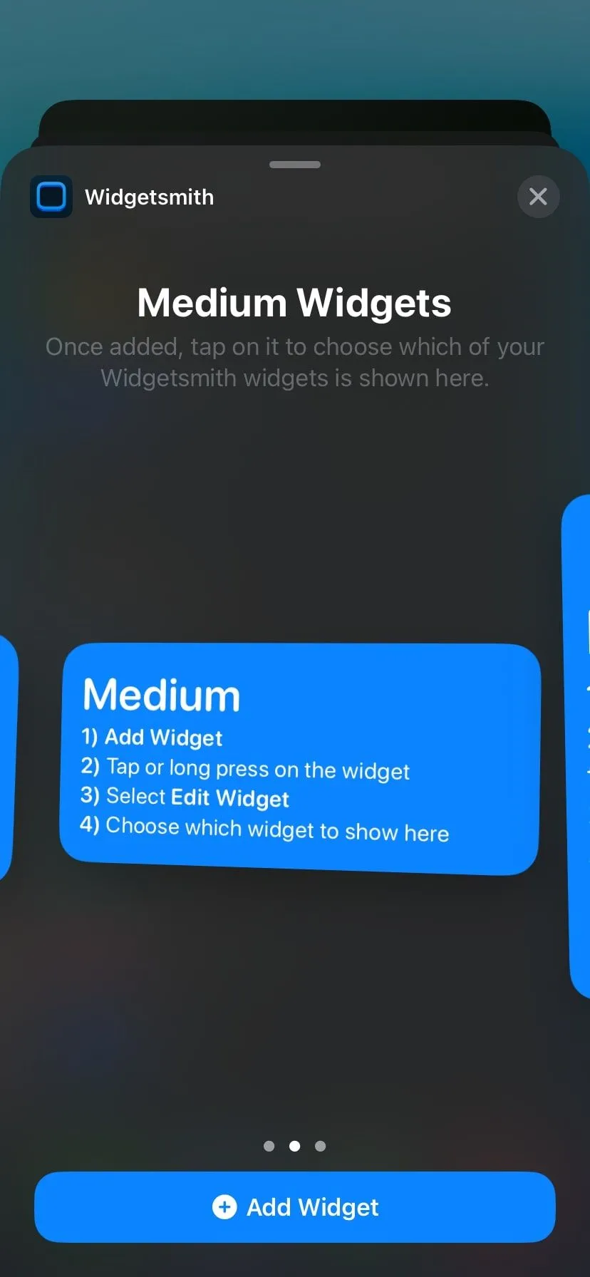 Widget của Widgetsmith hiển thị trên màn hình chính iPhone