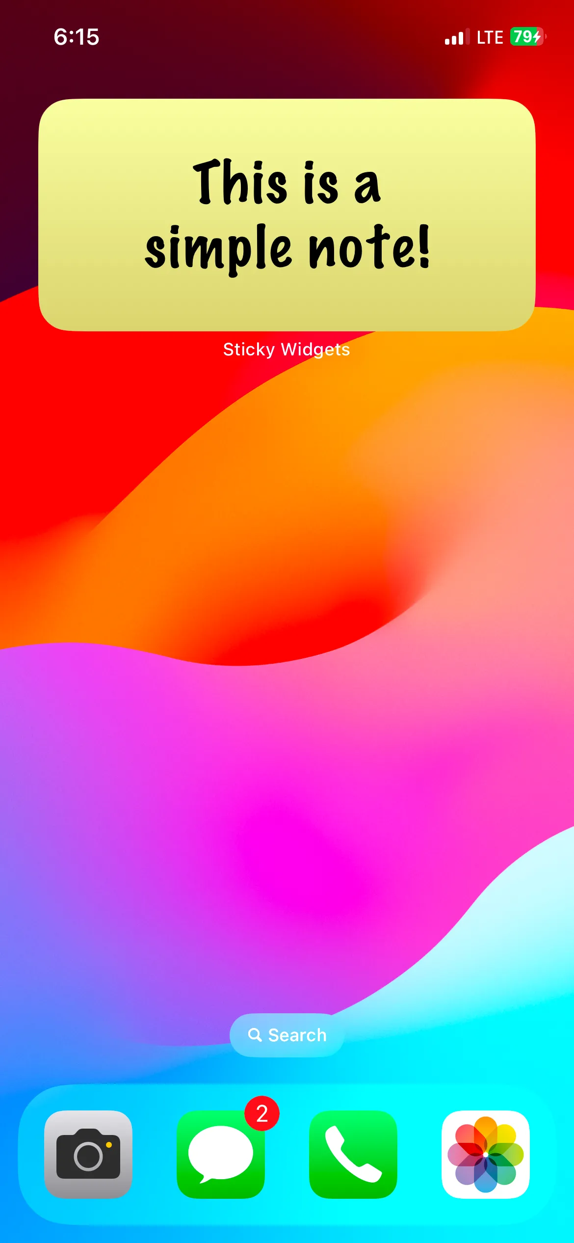 Widget Sticky Widgets giúp tạo ghi chú dán cá nhân hóa trên màn hình chính iPhone