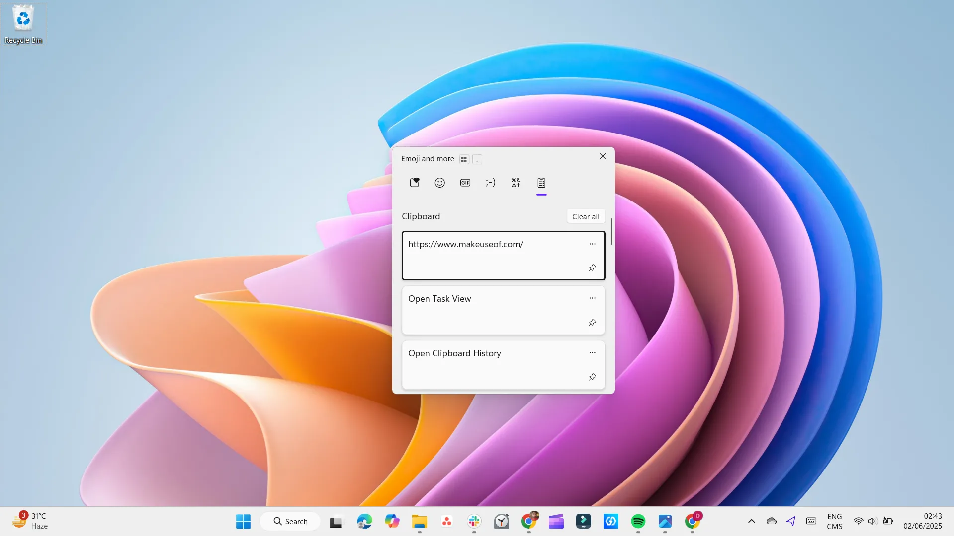 Xem lịch sử Clipboard trên máy tính Windows với nhiều mục đã sao chép